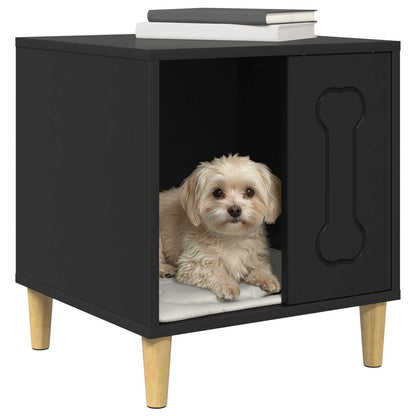 Dog House Black 44 x 42 x 49 cm Engineered Wood