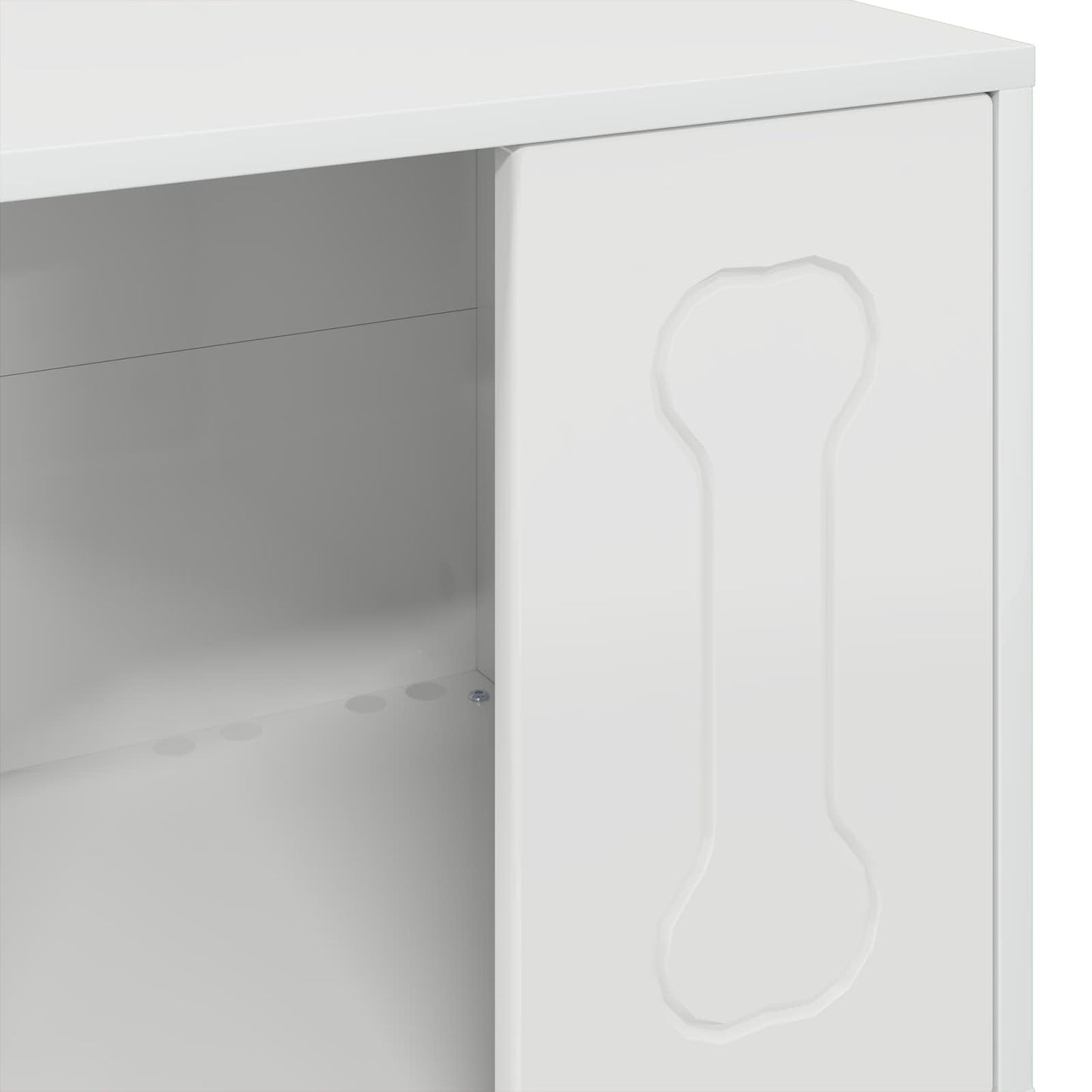 Dog House Gloss White 44 x 42 x 49 cm Engineered Wood