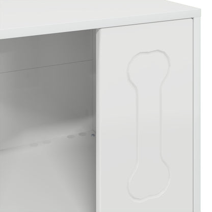 Dog House Gloss White 44 x 42 x 49 cm Engineered Wood