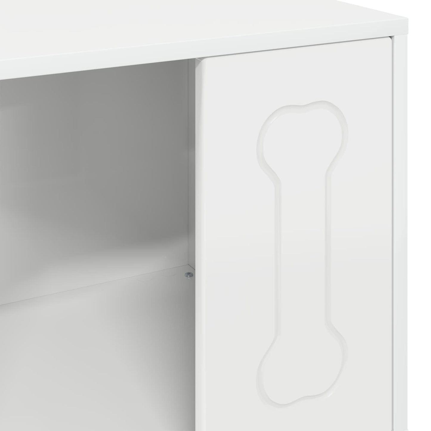 Dog House Gloss White 44 x 42 x 49 cm Engineered Wood