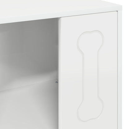 Dog House Gloss White 44 x 42 x 49 cm Engineered Wood