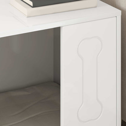 Dog House Gloss White 44 x 42 x 49 cm Engineered Wood