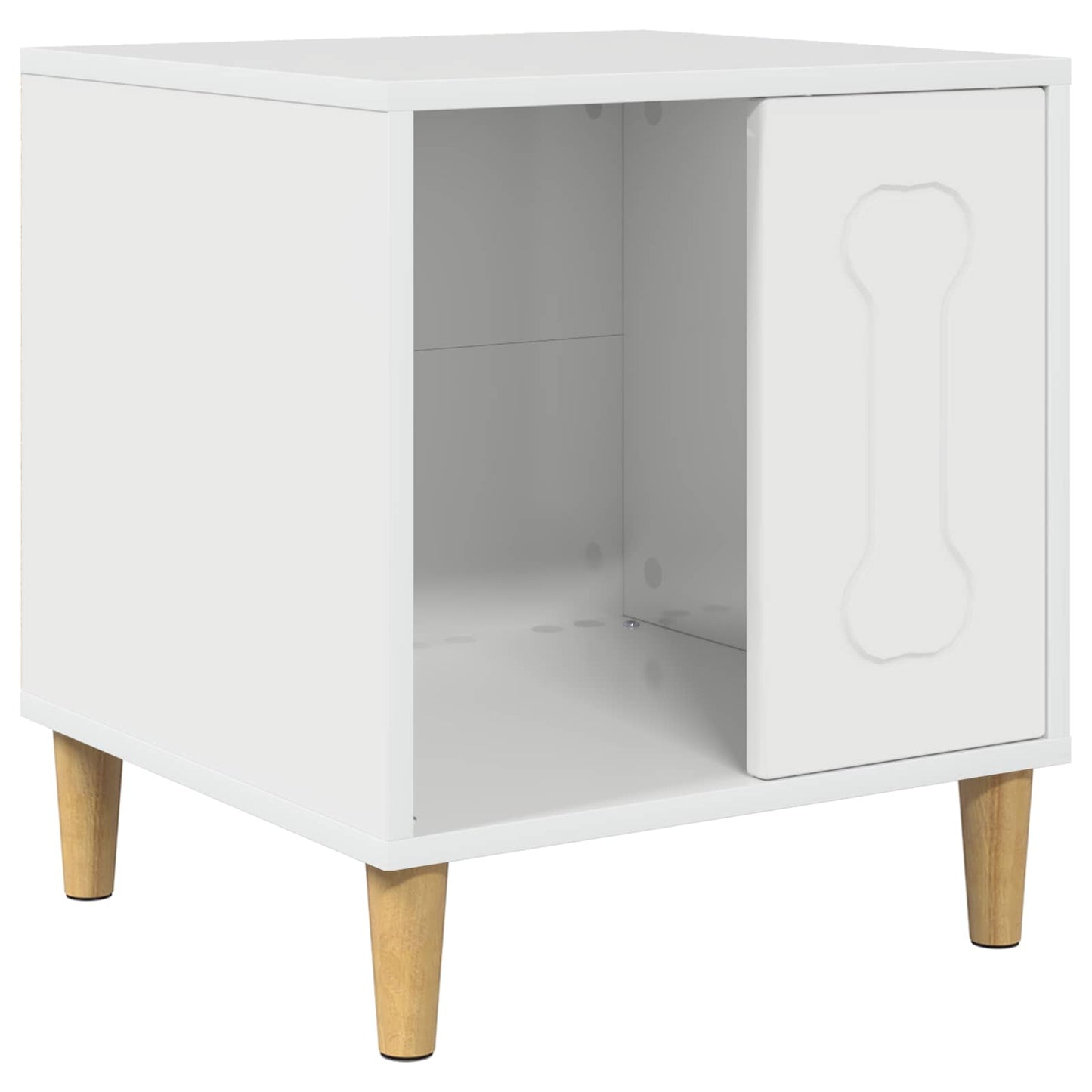 Dog House Gloss White 44 x 42 x 49 cm Engineered Wood
