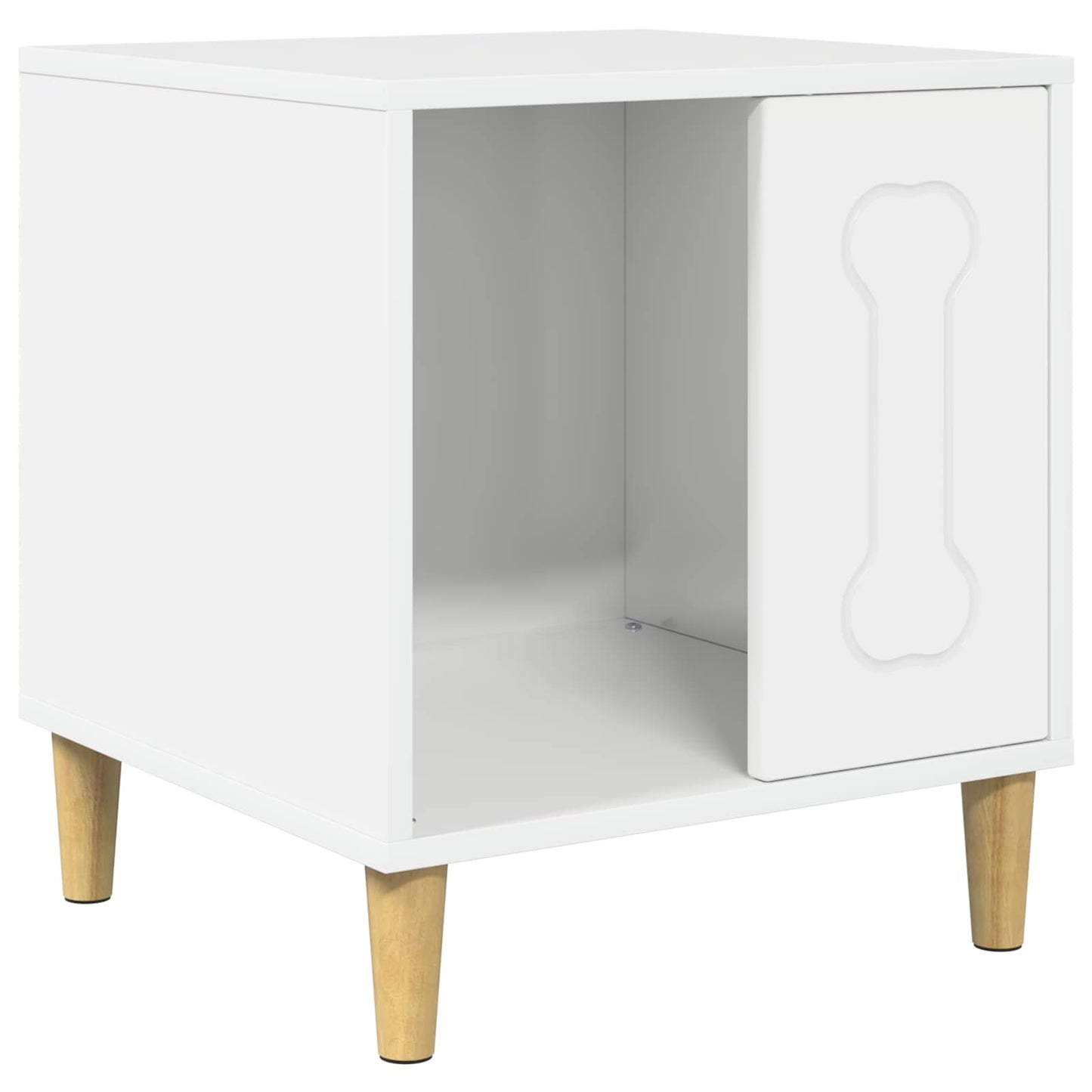Dog House Gloss White 44 x 42 x 49 cm Engineered Wood
