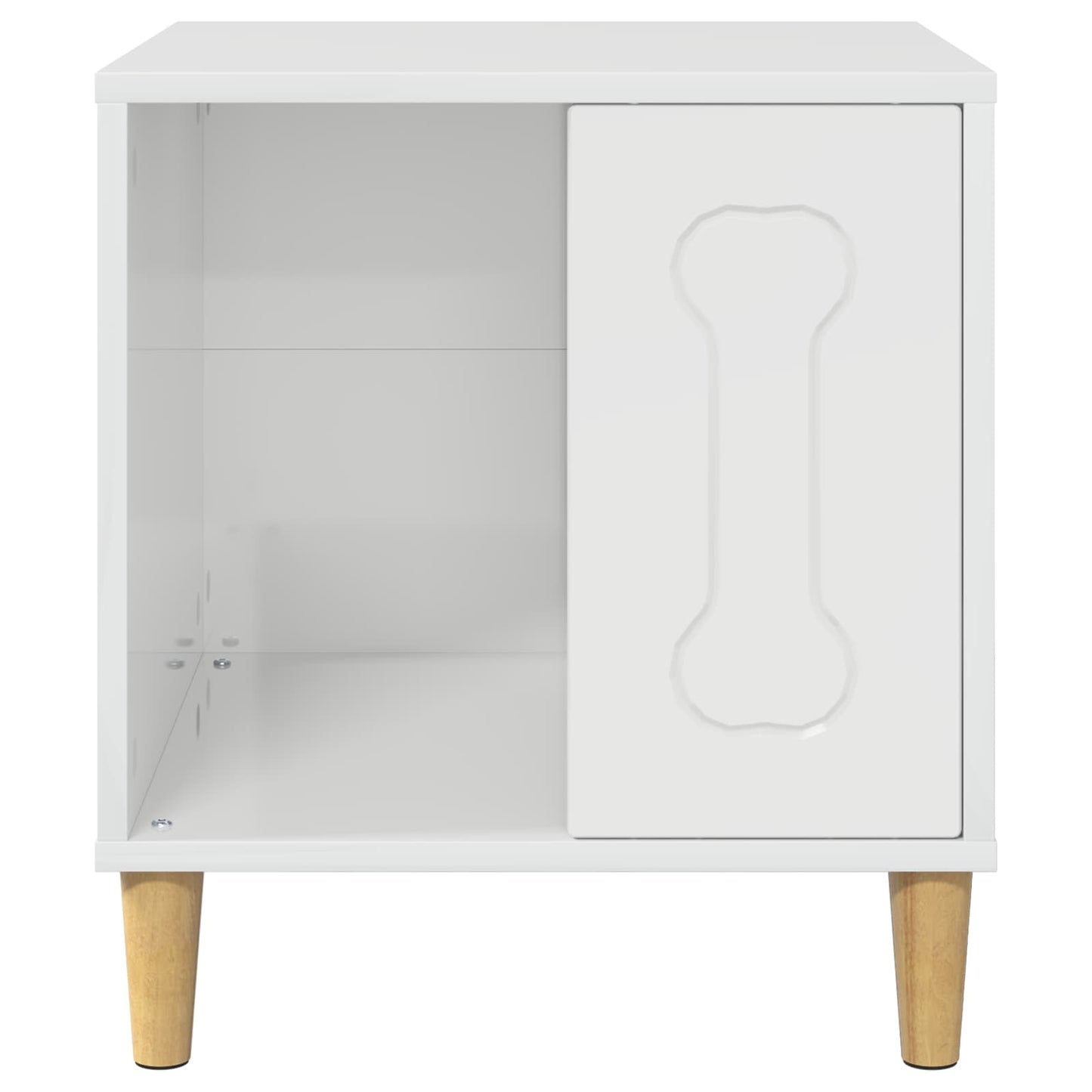 Dog House Gloss White 44 x 42 x 49 cm Engineered Wood