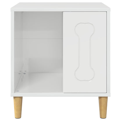 Dog House Gloss White 44 x 42 x 49 cm Engineered Wood