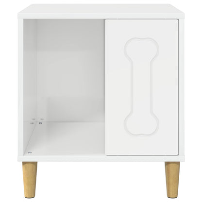 Dog House Gloss White 44 x 42 x 49 cm Engineered Wood