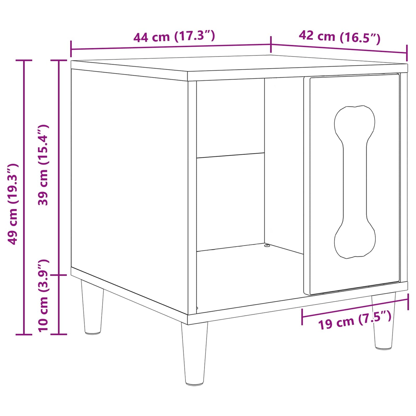 Dog House Grey Sonoma 44 x 42 x 49 cm Engineered Wood