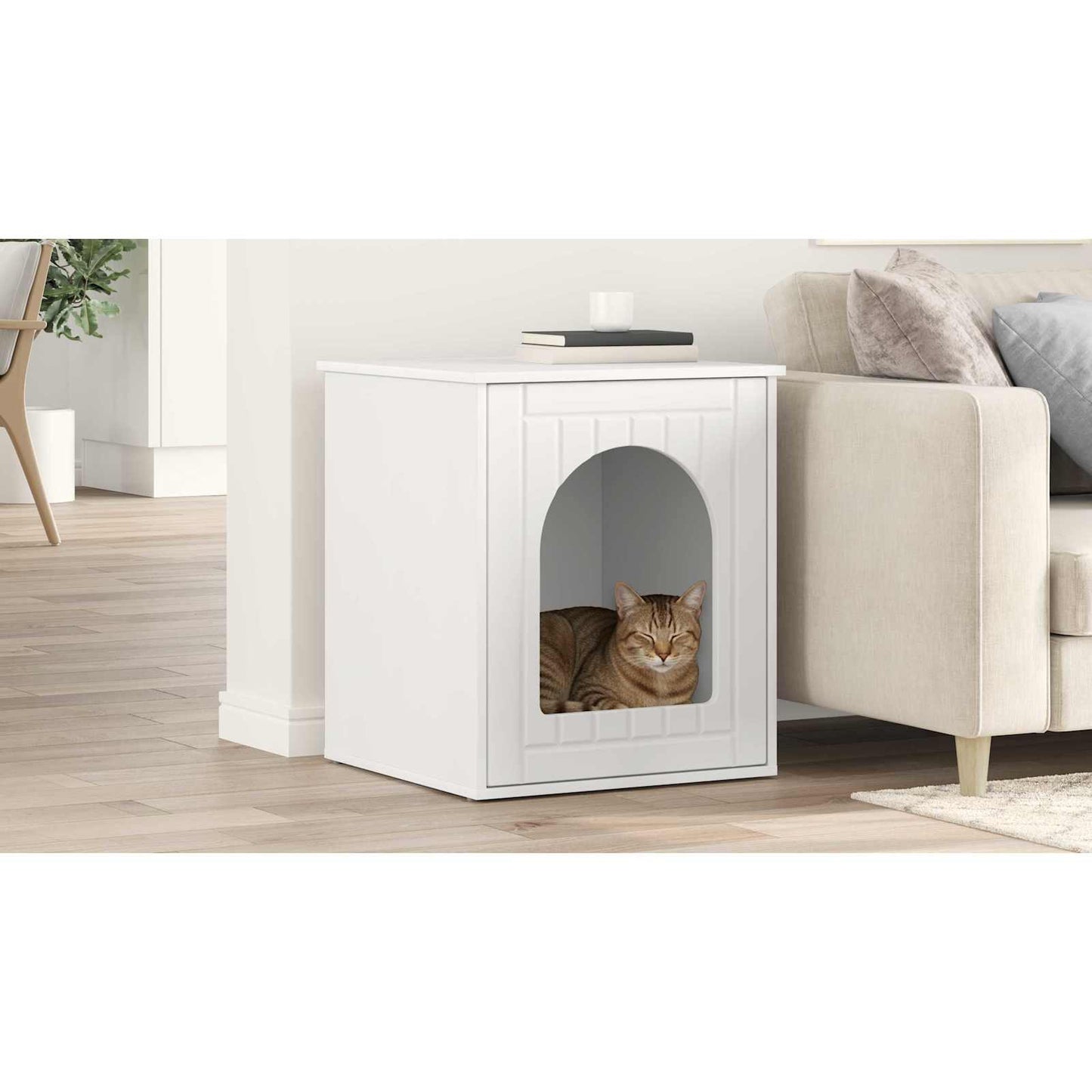Cat House White 53 x 52 x 62 cm Engineered Wood