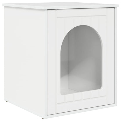 Cat House Gloss White 53 x 52 x 62 cm Engineered Wood