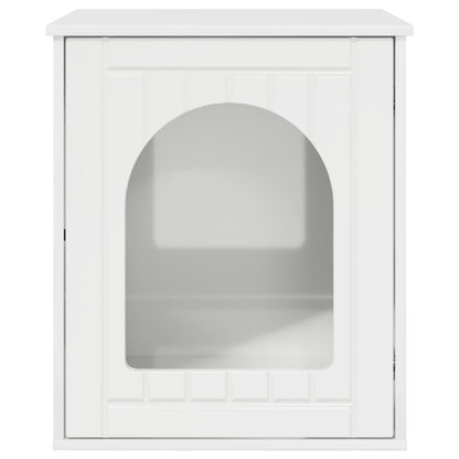 Cat House Gloss White 53 x 52 x 62 cm Engineered Wood