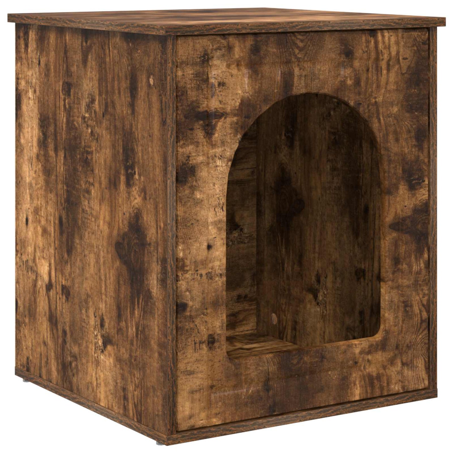 Cat House Smoked Oak 53 x 52 x 62 cm Engineered Wood
