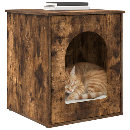 Cat House Smoked Oak 53 x 52 x 62 cm Engineered Wood