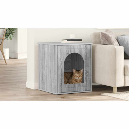 Cat House Grey Sonoma 53 x 52 x 62 cm Engineered Wood