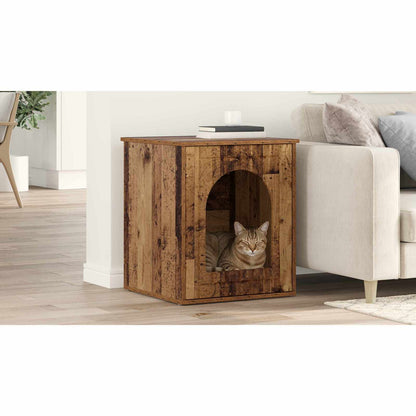 Cat House Old Wood 53 x 52 x 62 cm Engineered Wood