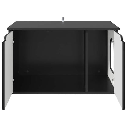 Cat House Black 85 x 55 x 50.5 cm Engineered Wood
