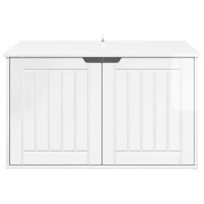 Cat House Gloss White 85 x 55 x 50.5 cm Engineered Wood
