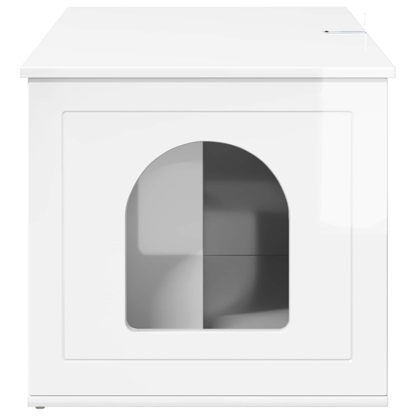 Cat House Gloss White 85 x 55 x 50.5 cm Engineered Wood