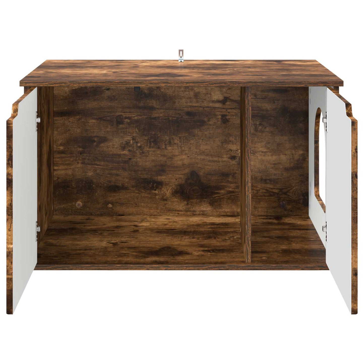 Cat House Smoked Oak 85 x 55 x 50.5 cm Engineered Wood