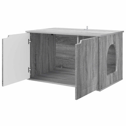 Cat House Grey Sonoma 85 x 55 x 50.5 cm Engineered Wood