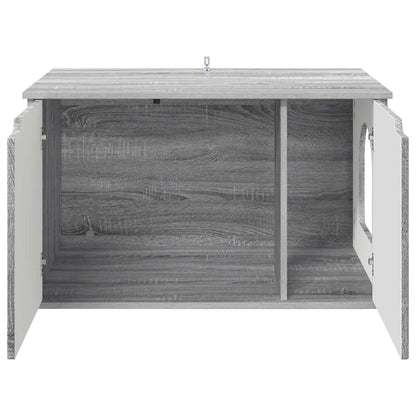 Cat House Grey Sonoma 85 x 55 x 50.5 cm Engineered Wood