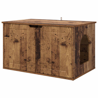 Cat House Old Wood 85 x 55 x 50.5 cm Engineered Wood