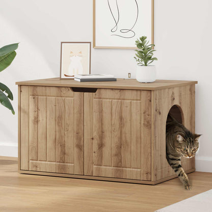 Cat House Artisian Oak 85 x 55 x 50.5 cm Engineered Wood