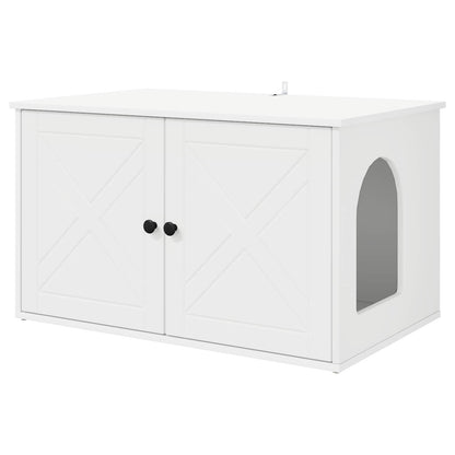 Cat House White 85 x 55 x 50.5 cm Engineered Wood