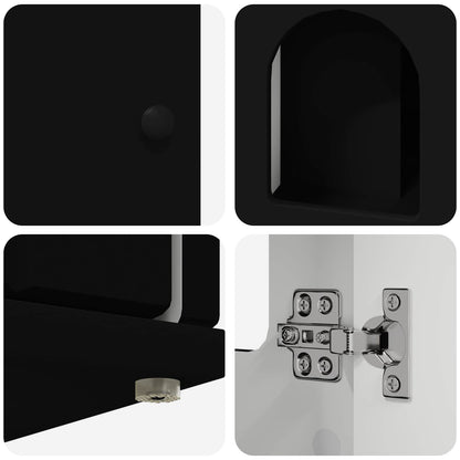 Cat House Black 85 x 55 x 50.5 cm Engineered Wood