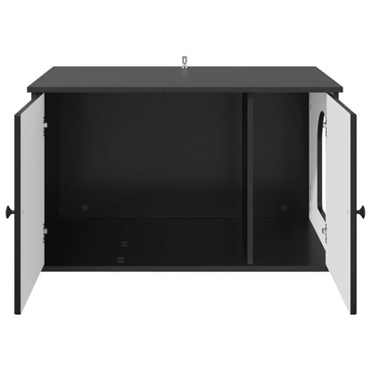 Cat House Black 85 x 55 x 50.5 cm Engineered Wood