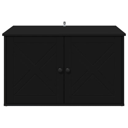 Cat House Black 85 x 55 x 50.5 cm Engineered Wood