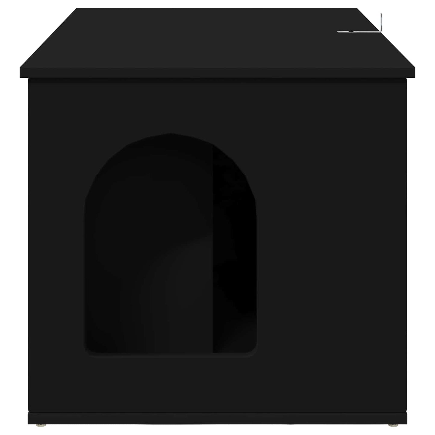 Cat House Black 85 x 55 x 50.5 cm Engineered Wood