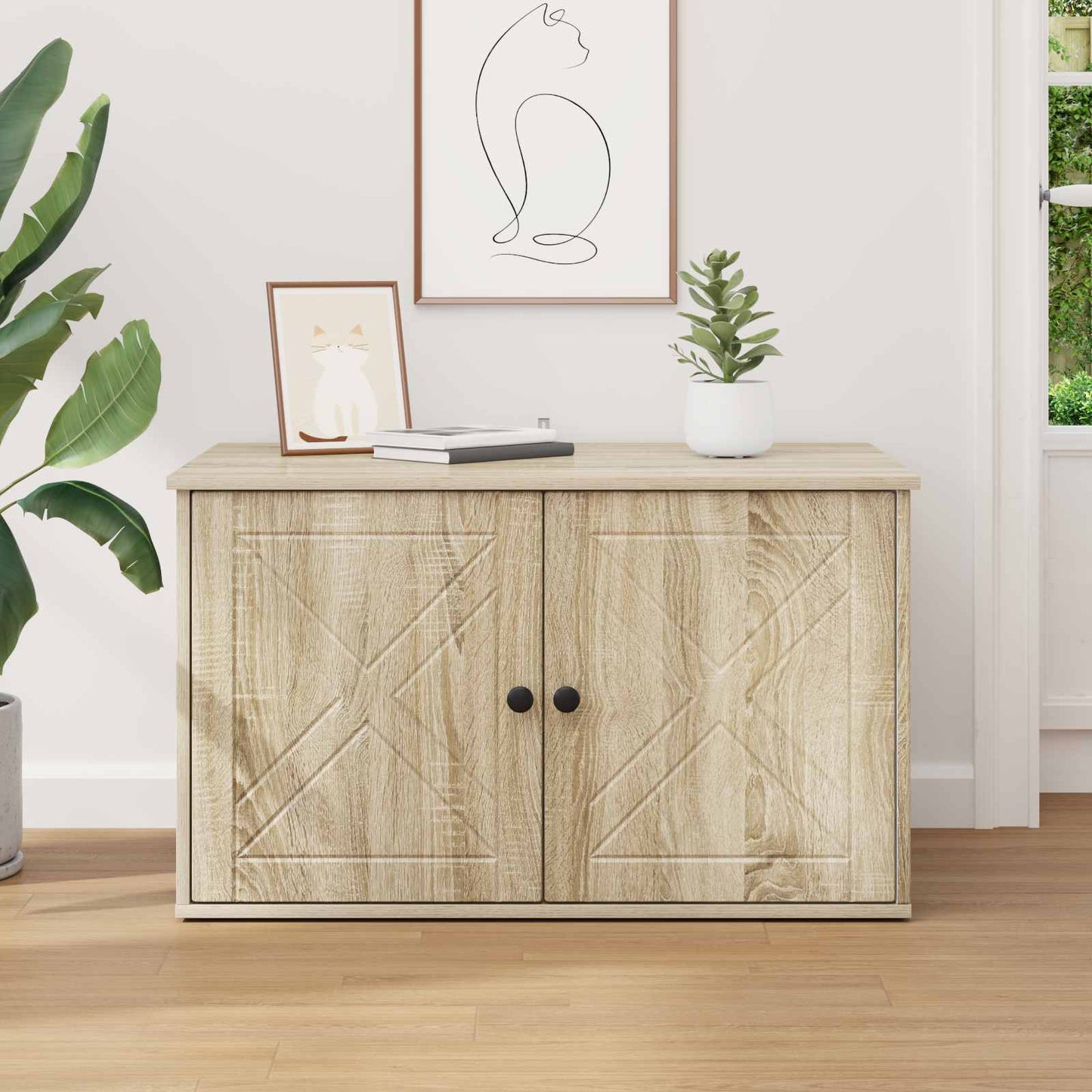 Cat House Sonoma 85 x 55 x 50.5 cm Engineered Wood