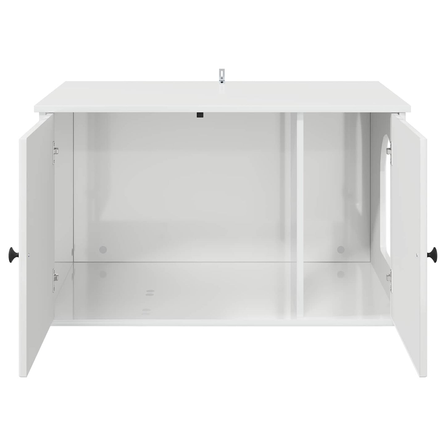 Cat House Gloss White 85 x 55 x 50 cm Engineered Wood