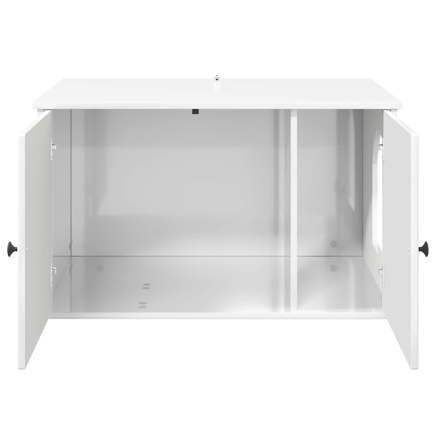 Cat House Gloss White 85 x 55 x 50 cm Engineered Wood