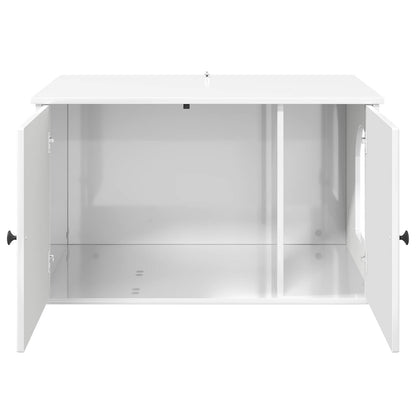 Cat House Gloss White 85 x 55 x 50 cm Engineered Wood