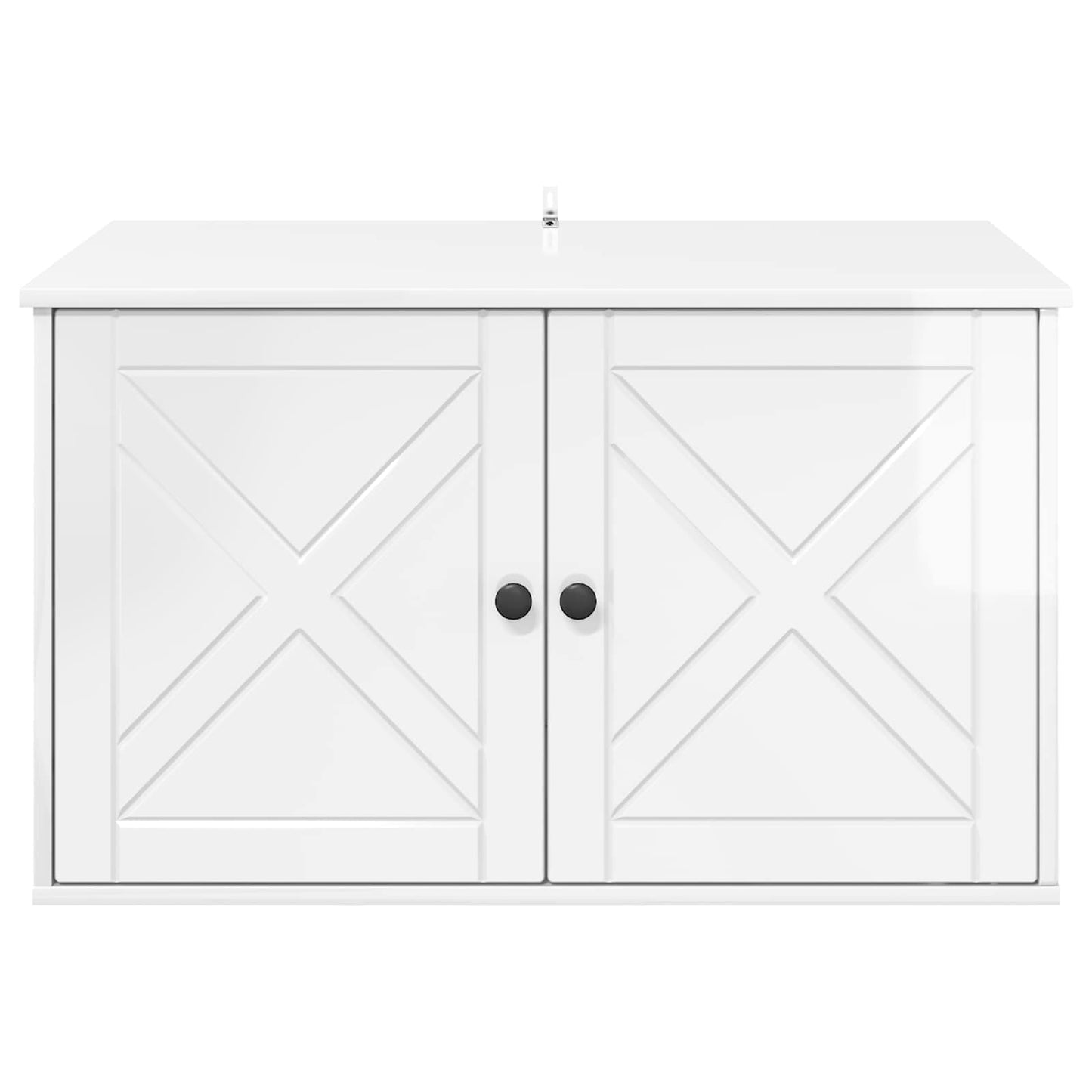 Cat House Gloss White 85 x 55 x 50 cm Engineered Wood