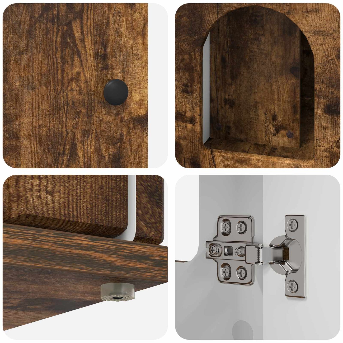 Cat House Smoked Oak 85 x 55 x 50 cm Engineered Wood