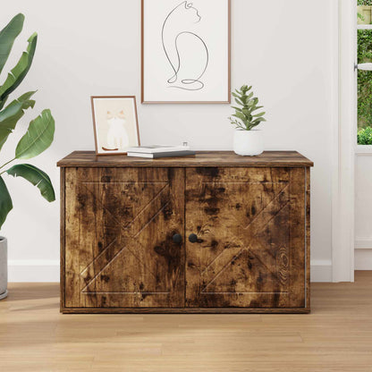 Cat House Smoked Oak 85 x 55 x 50 cm Engineered Wood