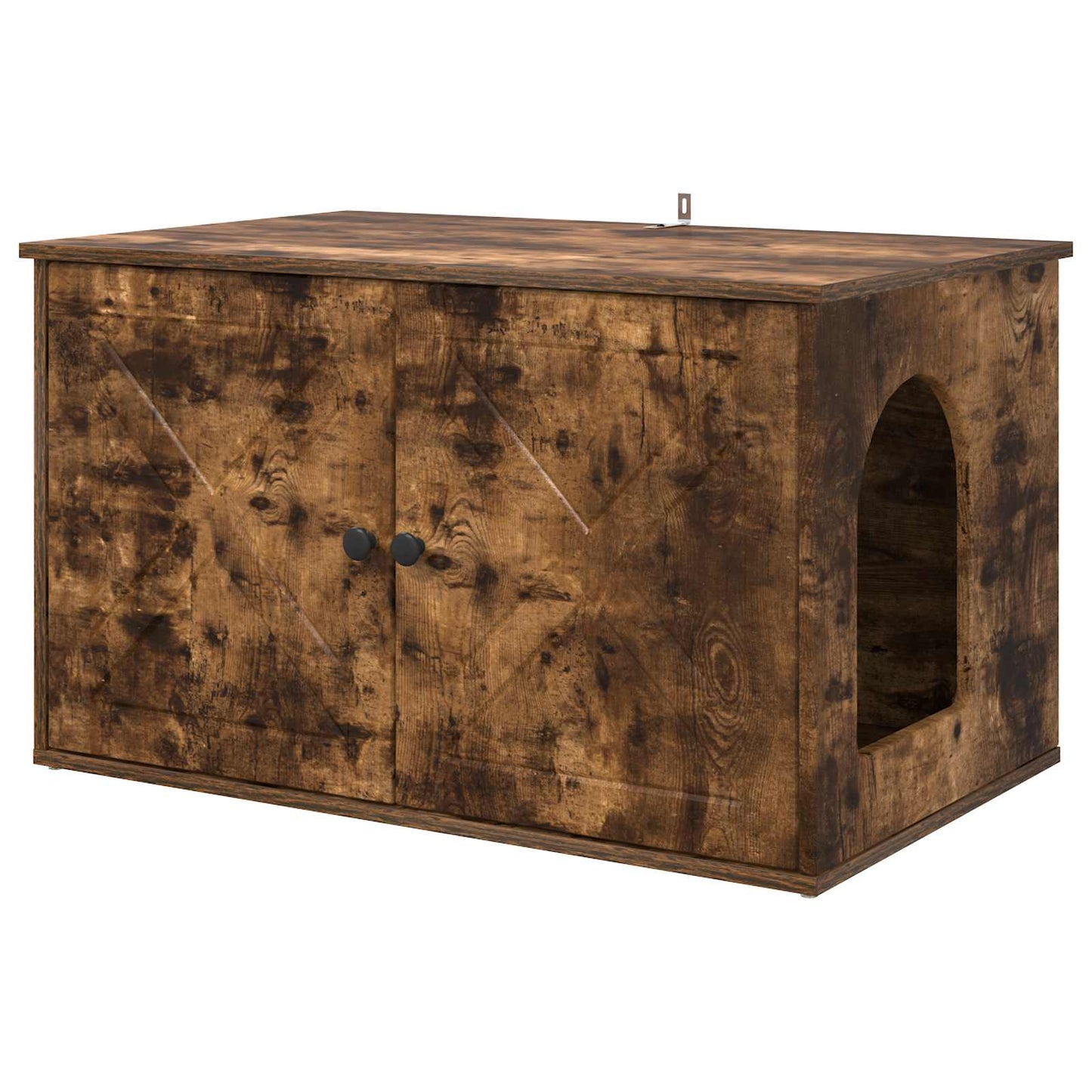 Cat House Smoked Oak 85 x 55 x 50 cm Engineered Wood