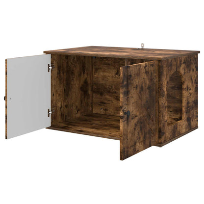 Cat House Smoked Oak 85 x 55 x 50 cm Engineered Wood