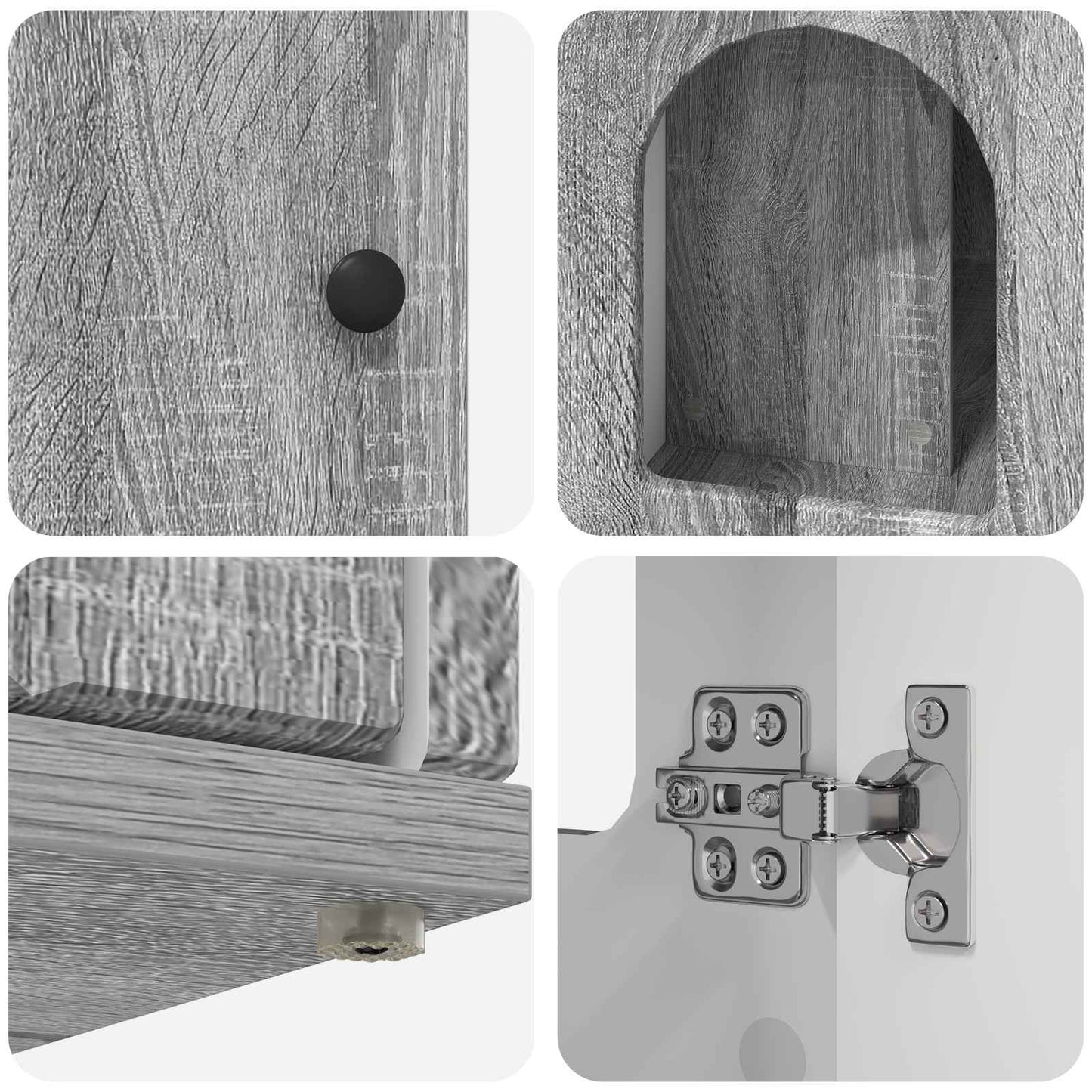 Cat House Grey Sonoma 85 x 55 x 50 cm Engineered Wood