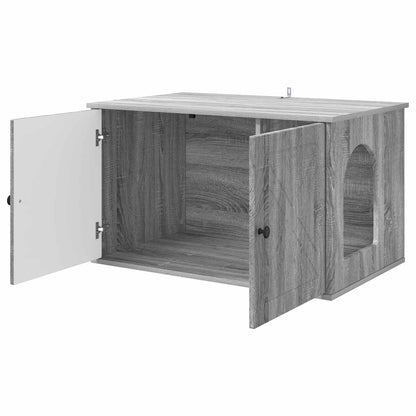 Cat House Grey Sonoma 85 x 55 x 50 cm Engineered Wood