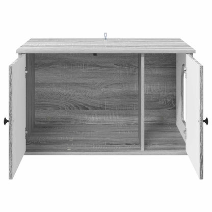 Cat House Grey Sonoma 85 x 55 x 50 cm Engineered Wood