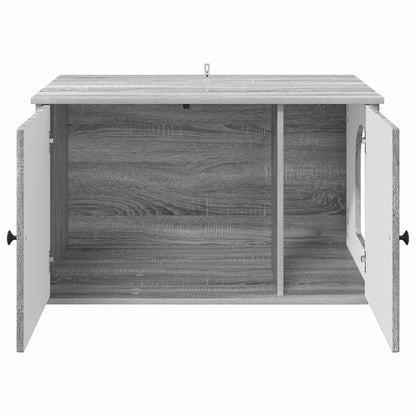 Cat House Grey Sonoma 85 x 55 x 50 cm Engineered Wood