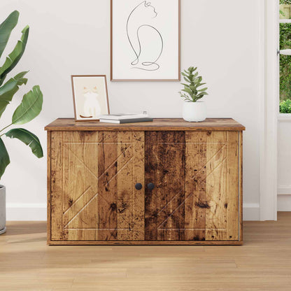 Cat House Old Wood 85 x 55 x 50 cm Engineered Wood