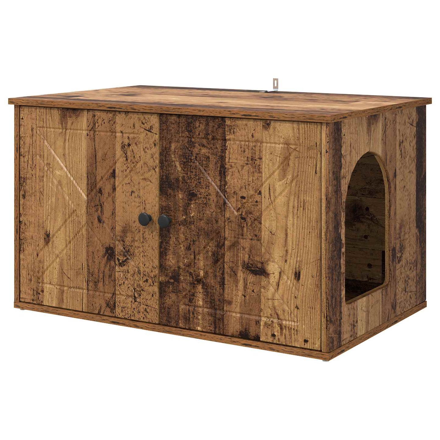Cat House Old Wood 85 x 55 x 50 cm Engineered Wood