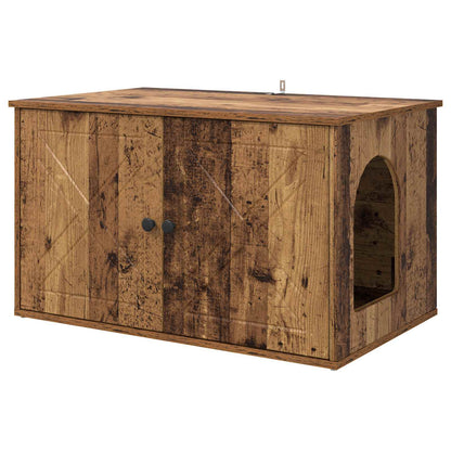 Cat House Old Wood 85 x 55 x 50 cm Engineered Wood