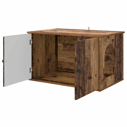 Cat House Old Wood 85 x 55 x 50 cm Engineered Wood