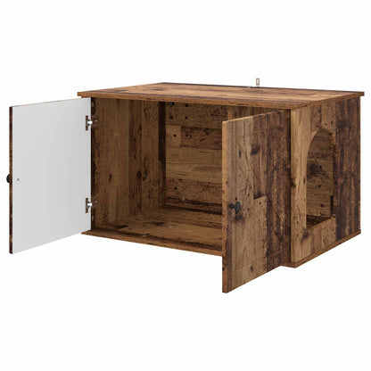 Cat House Old Wood 85 x 55 x 50 cm Engineered Wood